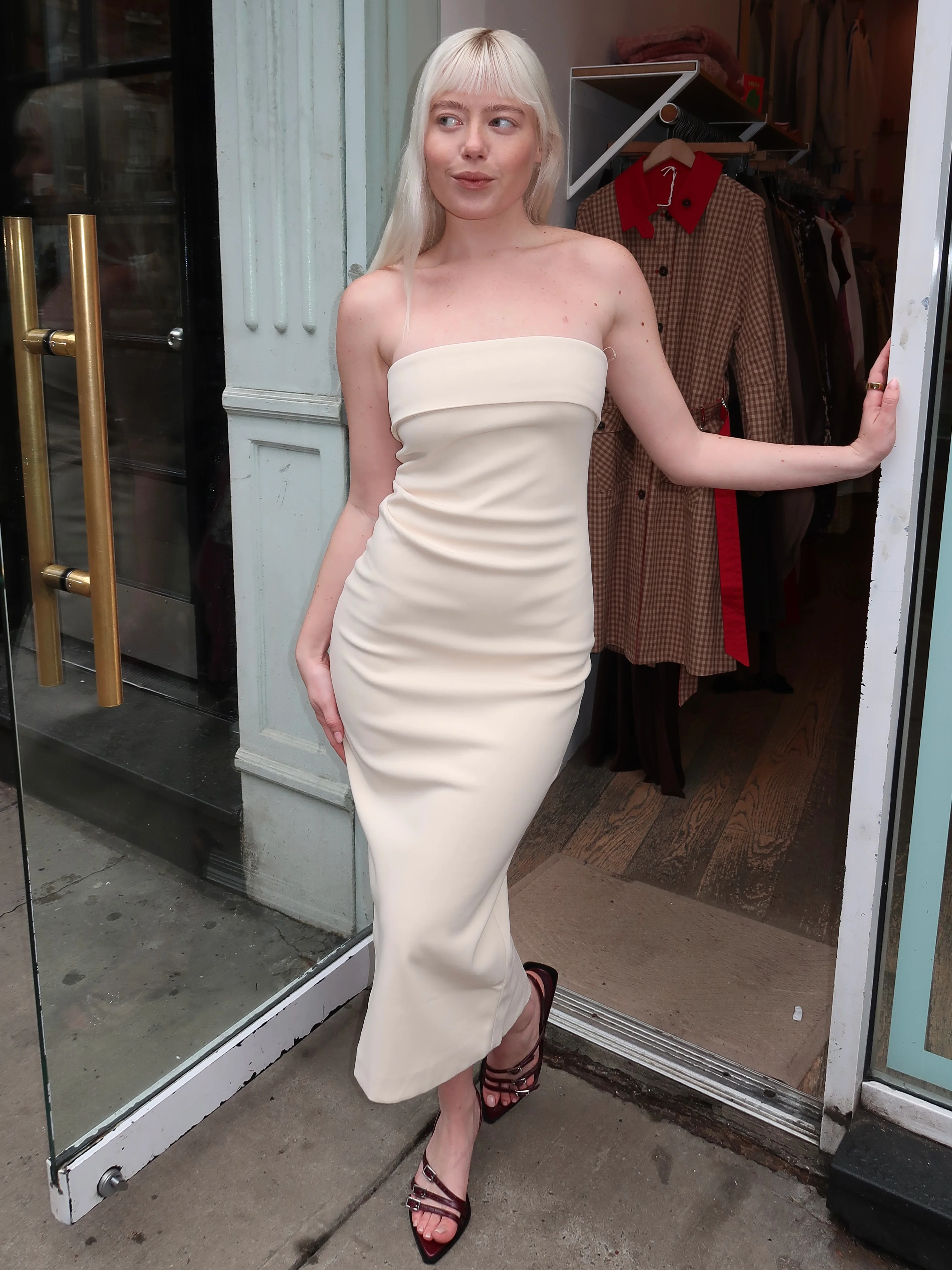 Beth Anne Strapless Maxi Dress in Ivory
