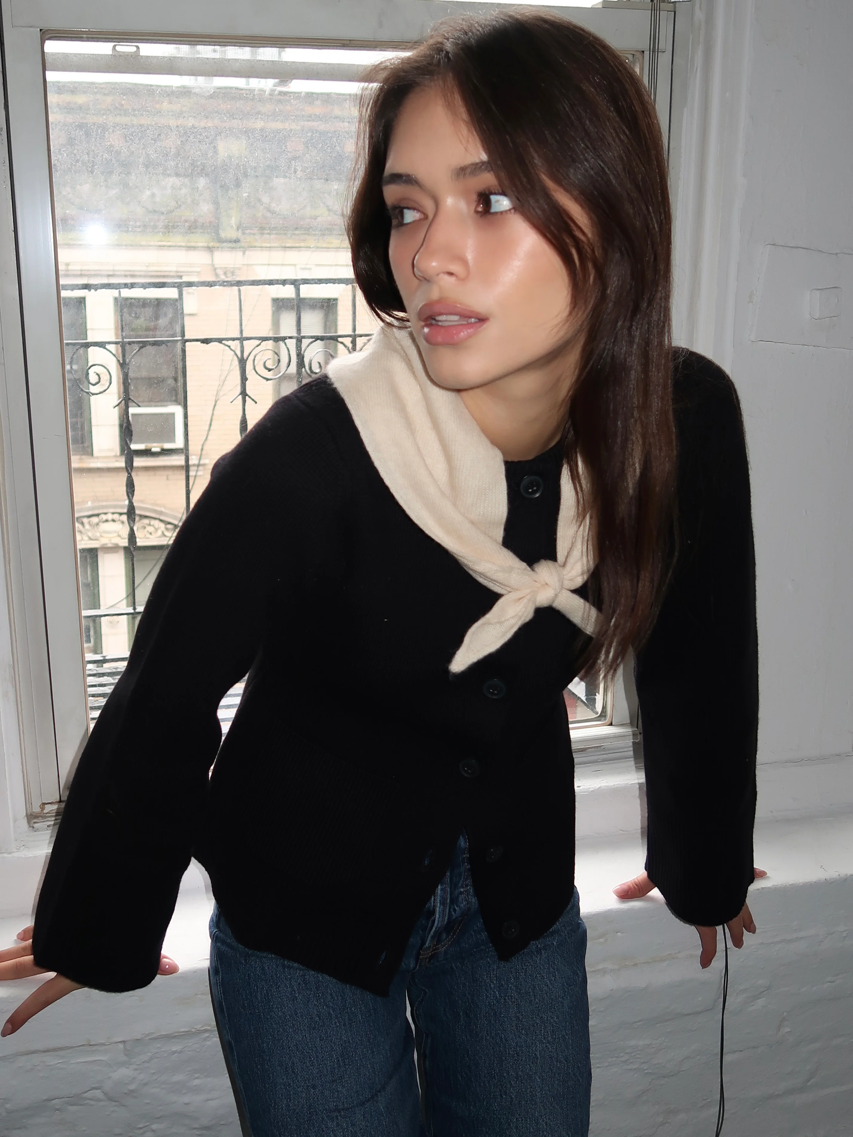 Cashmere Bandana in Oatmeal