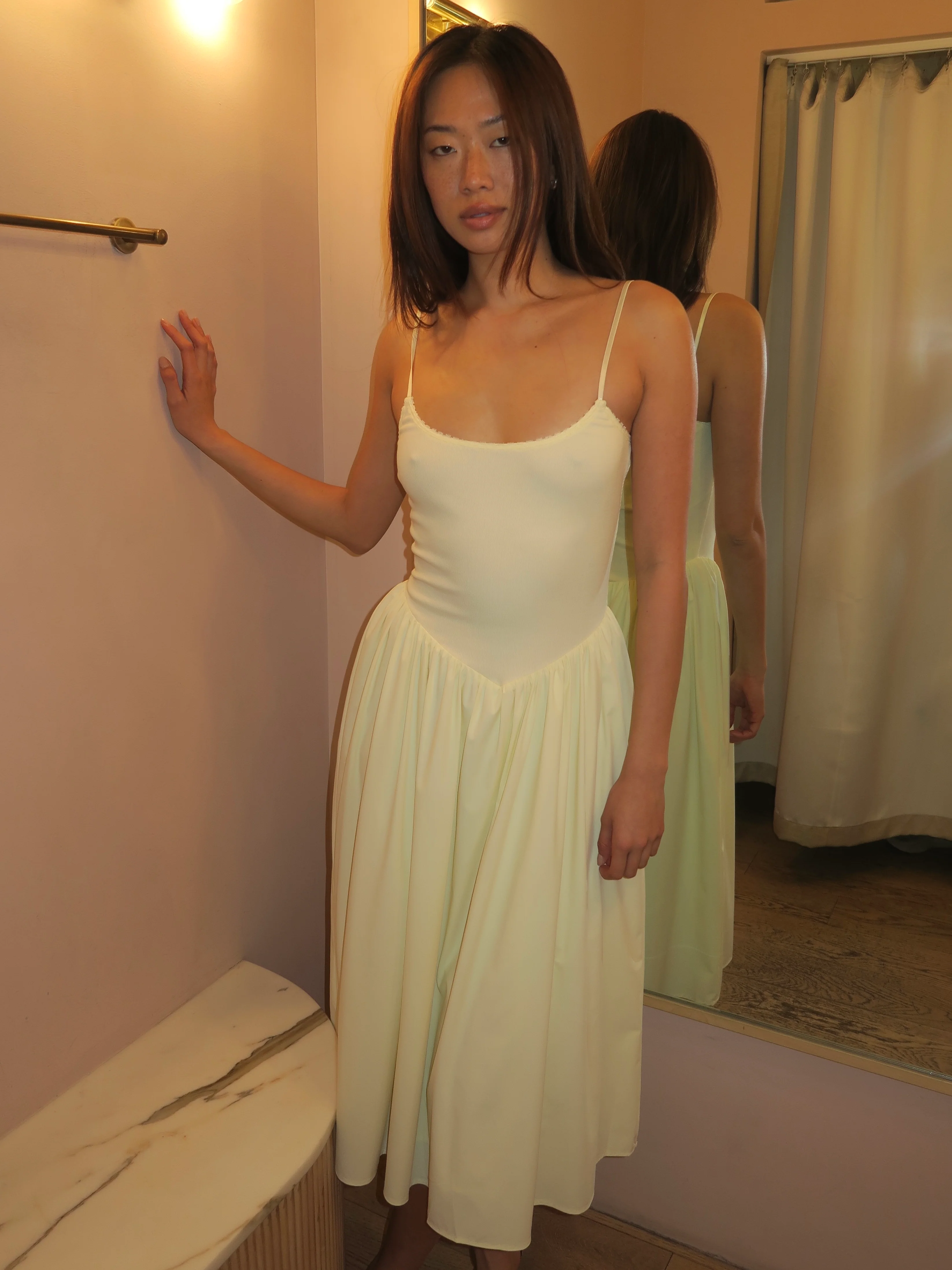 Claudette Midi Dress in Butter - Image 4