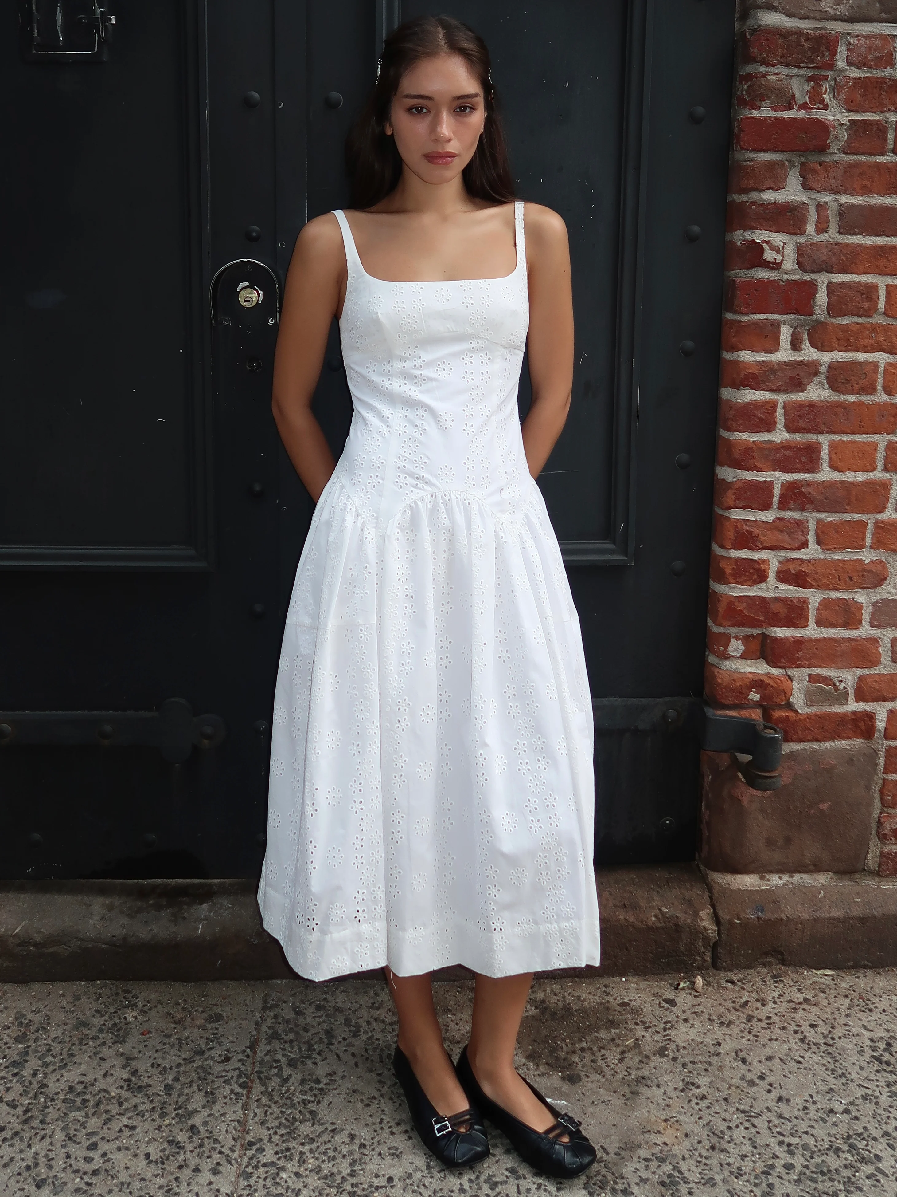 Cricket Dress in White
