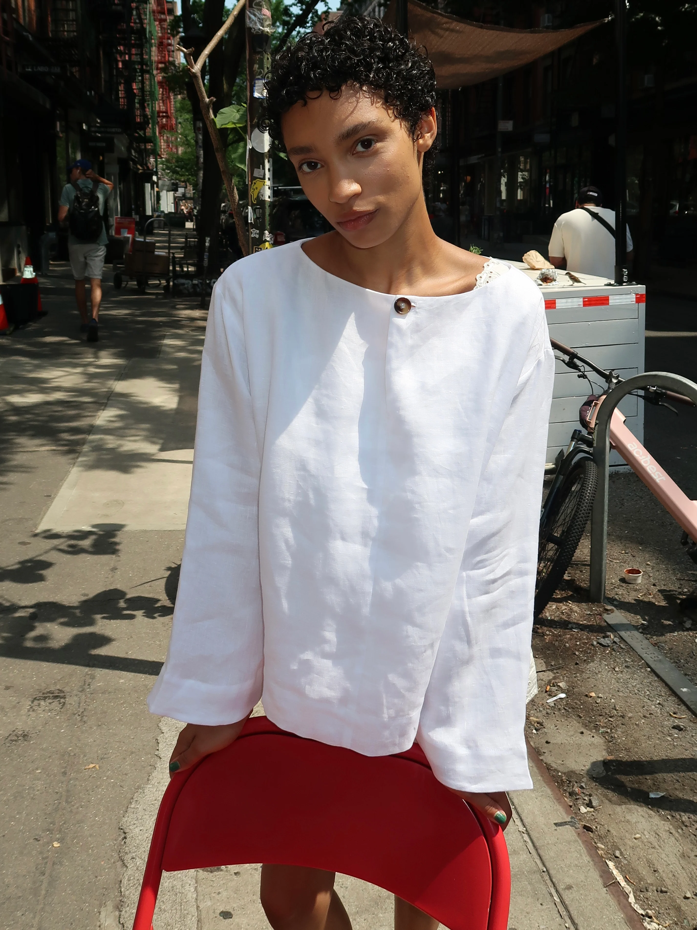 Dakota Blouse in Ivory - Image 2