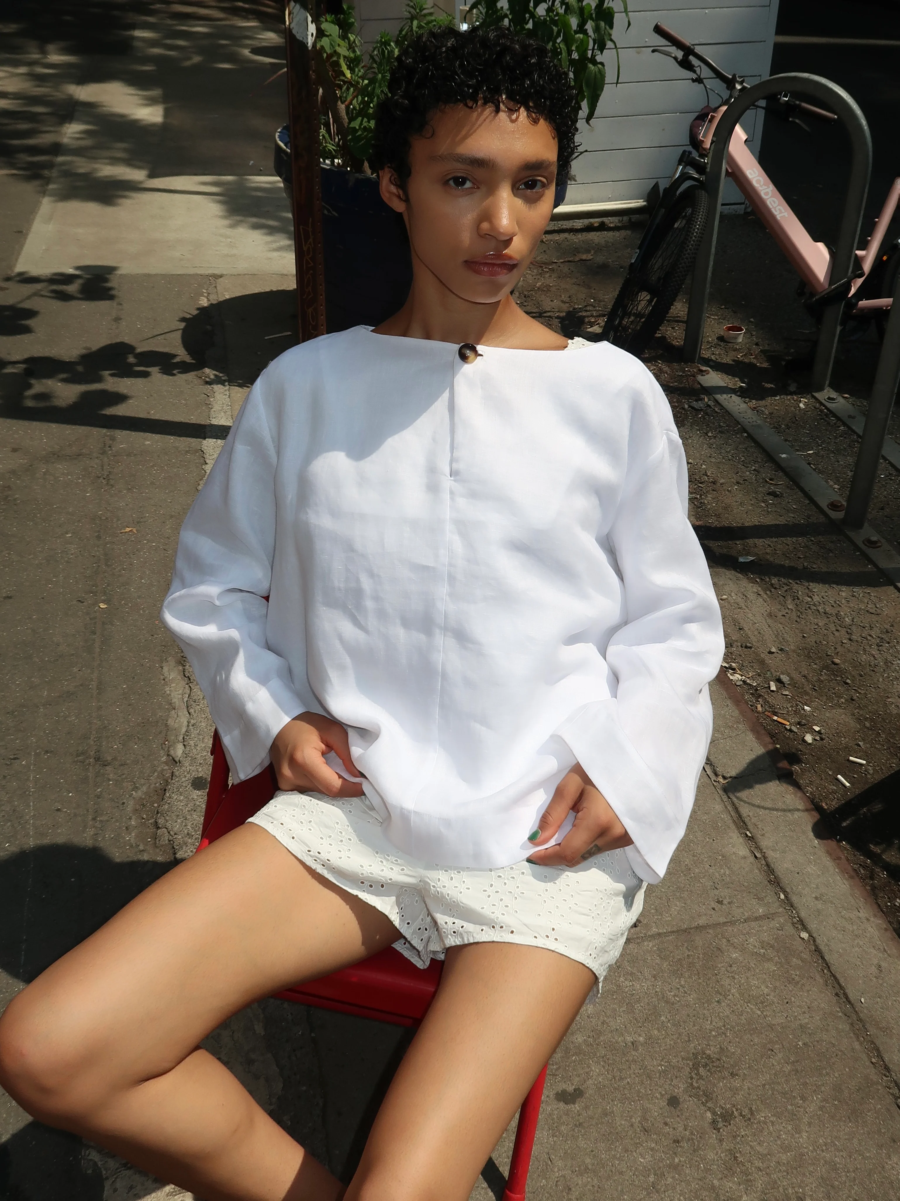 Dakota Blouse in Ivory - Image 4