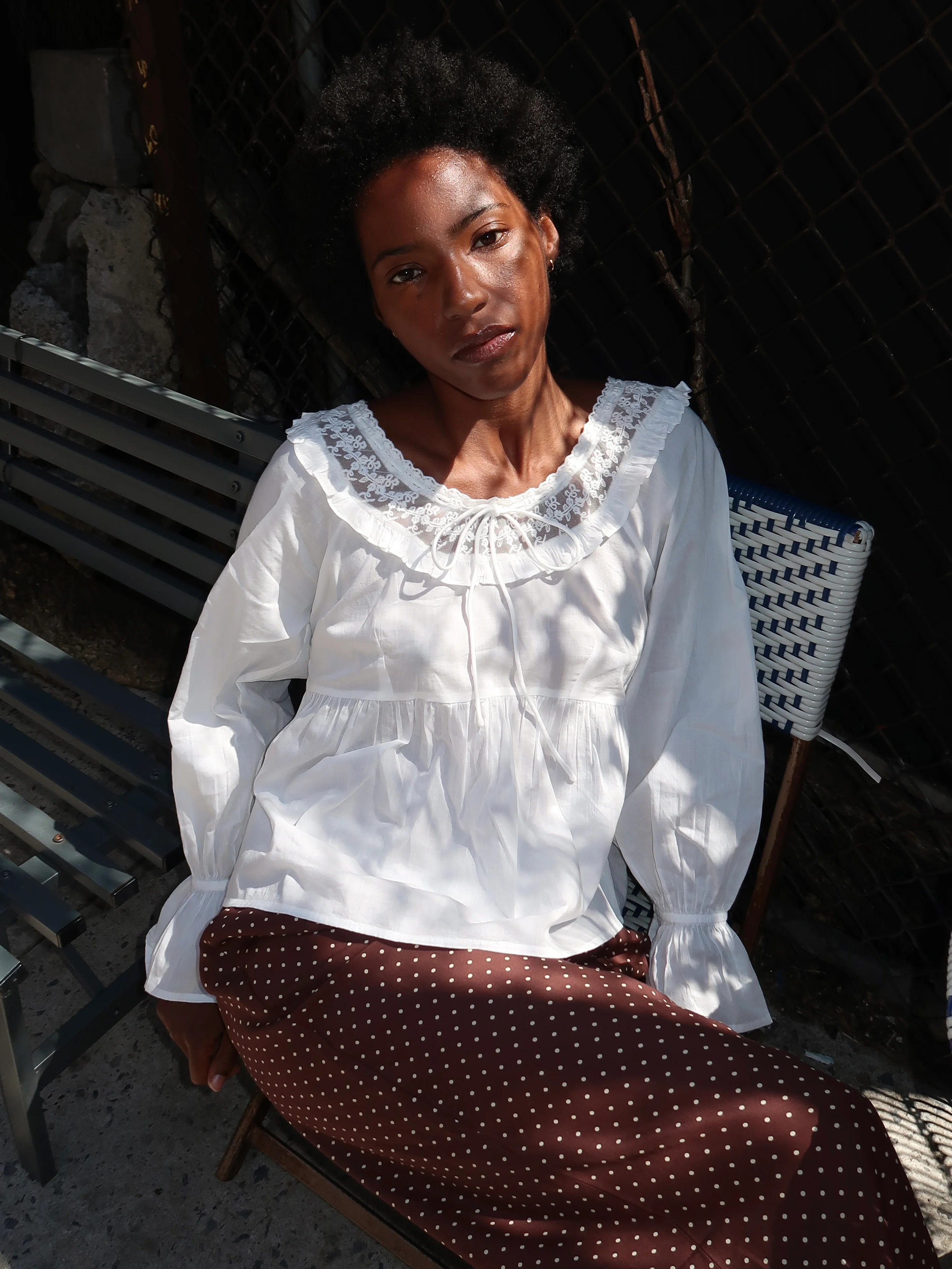 Danielle Blouse in Vintage White - Image 2