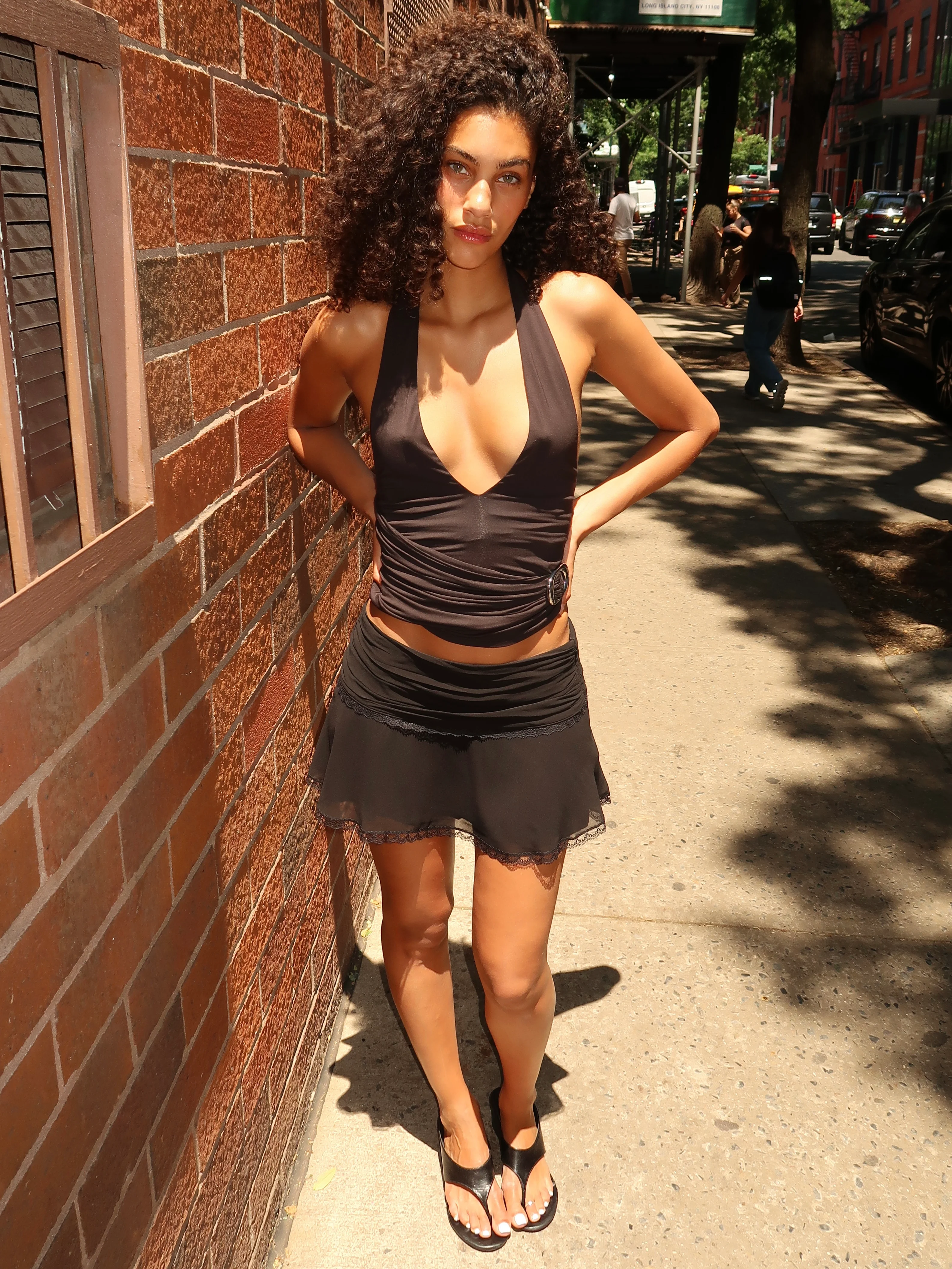 Eda Mini Skirt in Black - Image 4