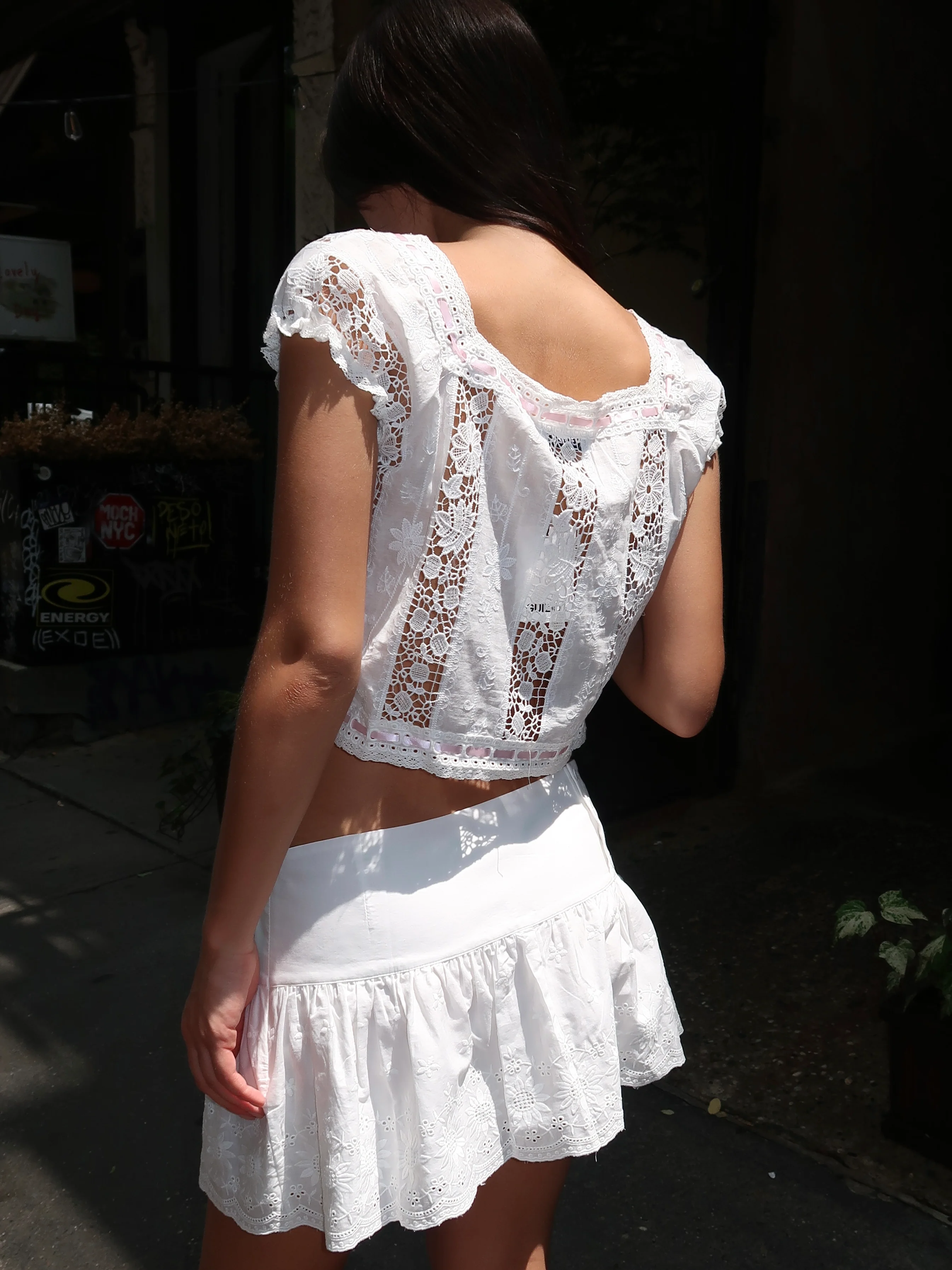 Emery Blouse in White - Image 3