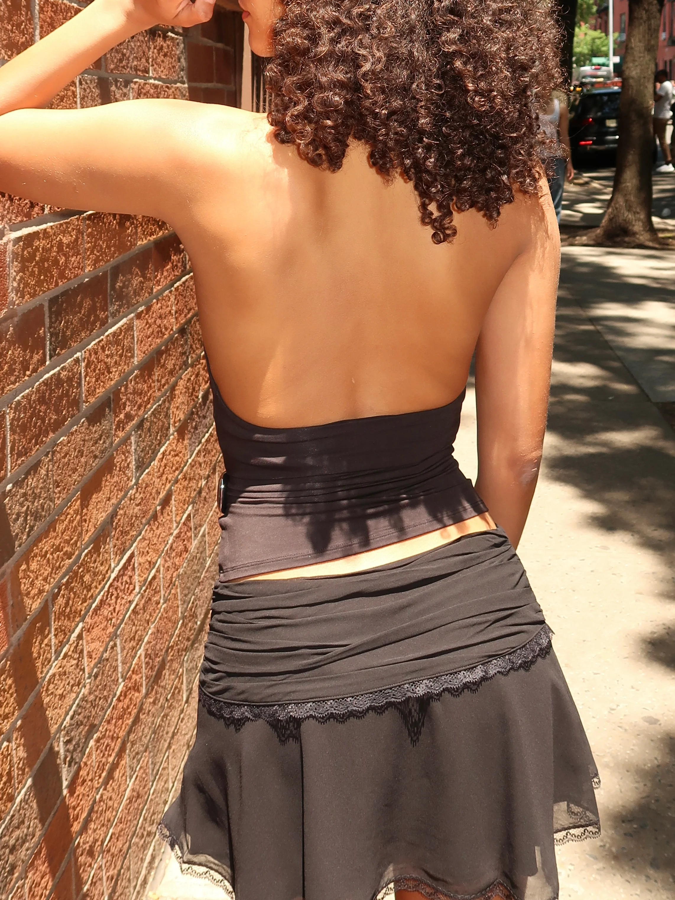 Faye Halter Top in Black - Image 3