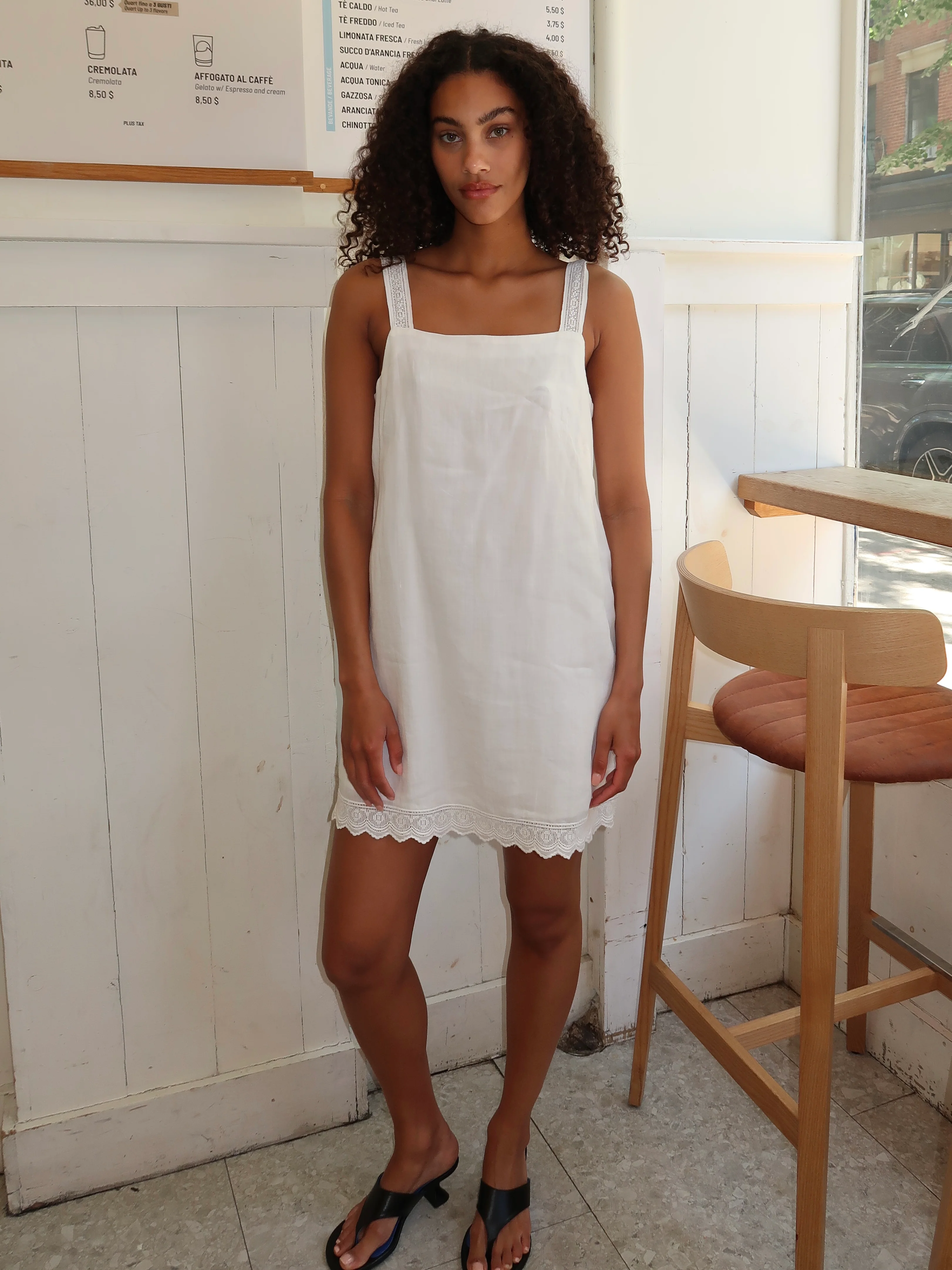 Grace Mini Dress in Vintage White - Image 2