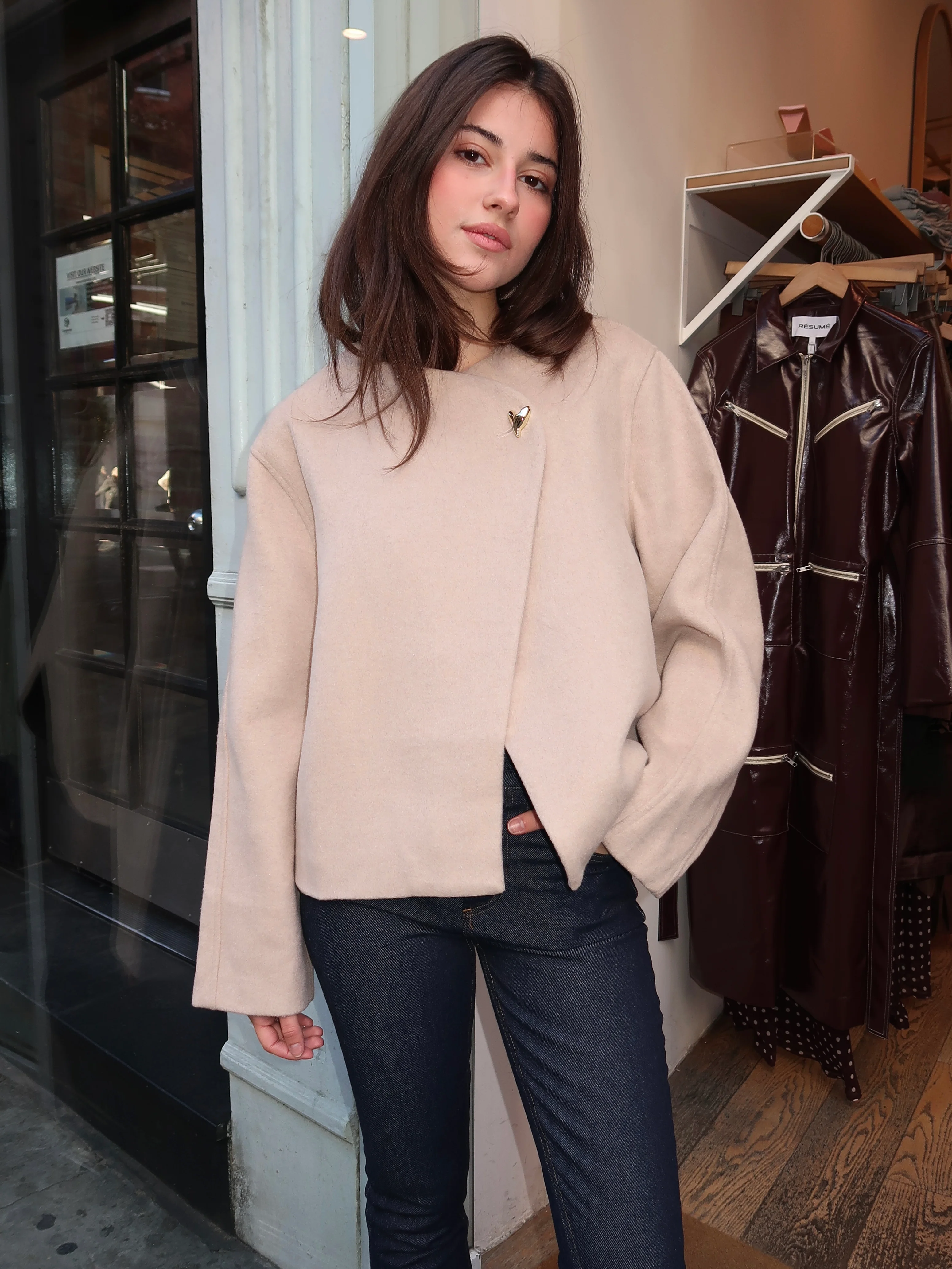 Jennah Jacket in Oatmeal - Image 4