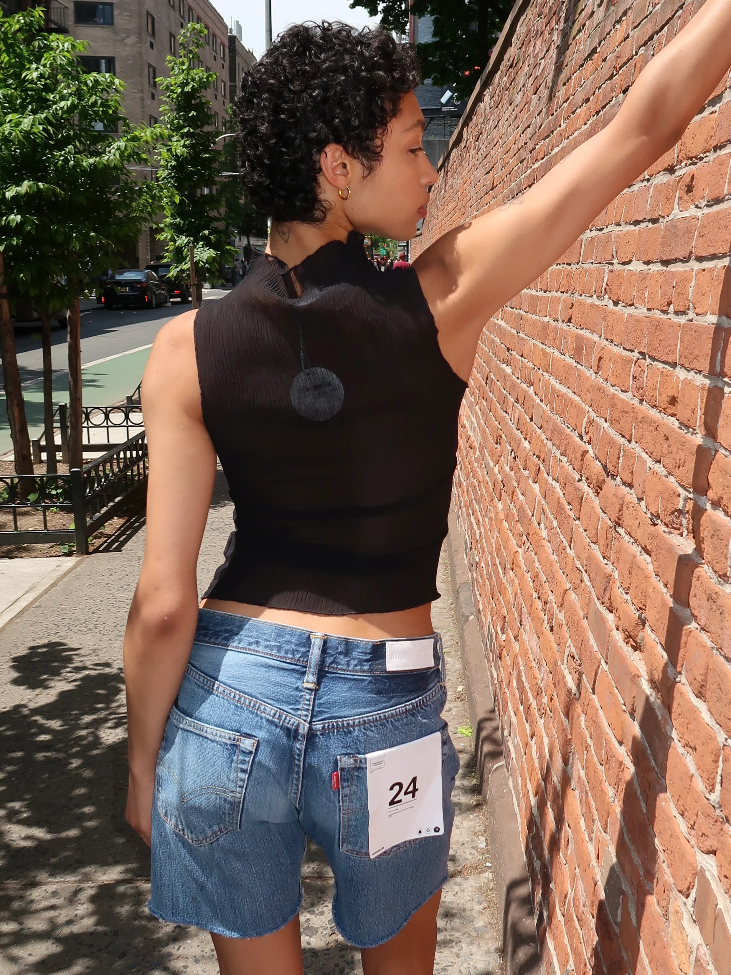 Karla Sheer Top in Black - Image 3