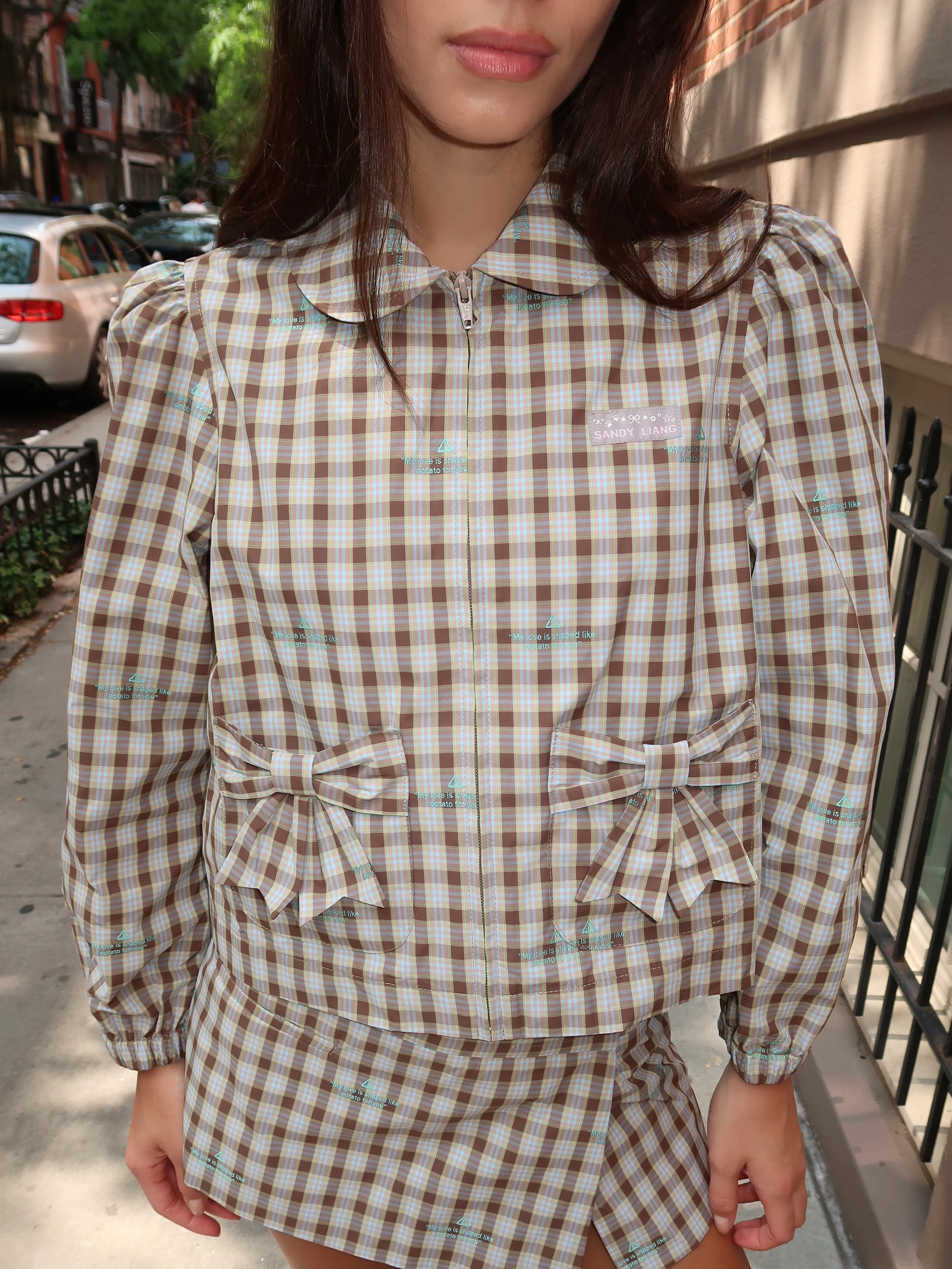 Necco Jacket in Brown Multi - Image 2