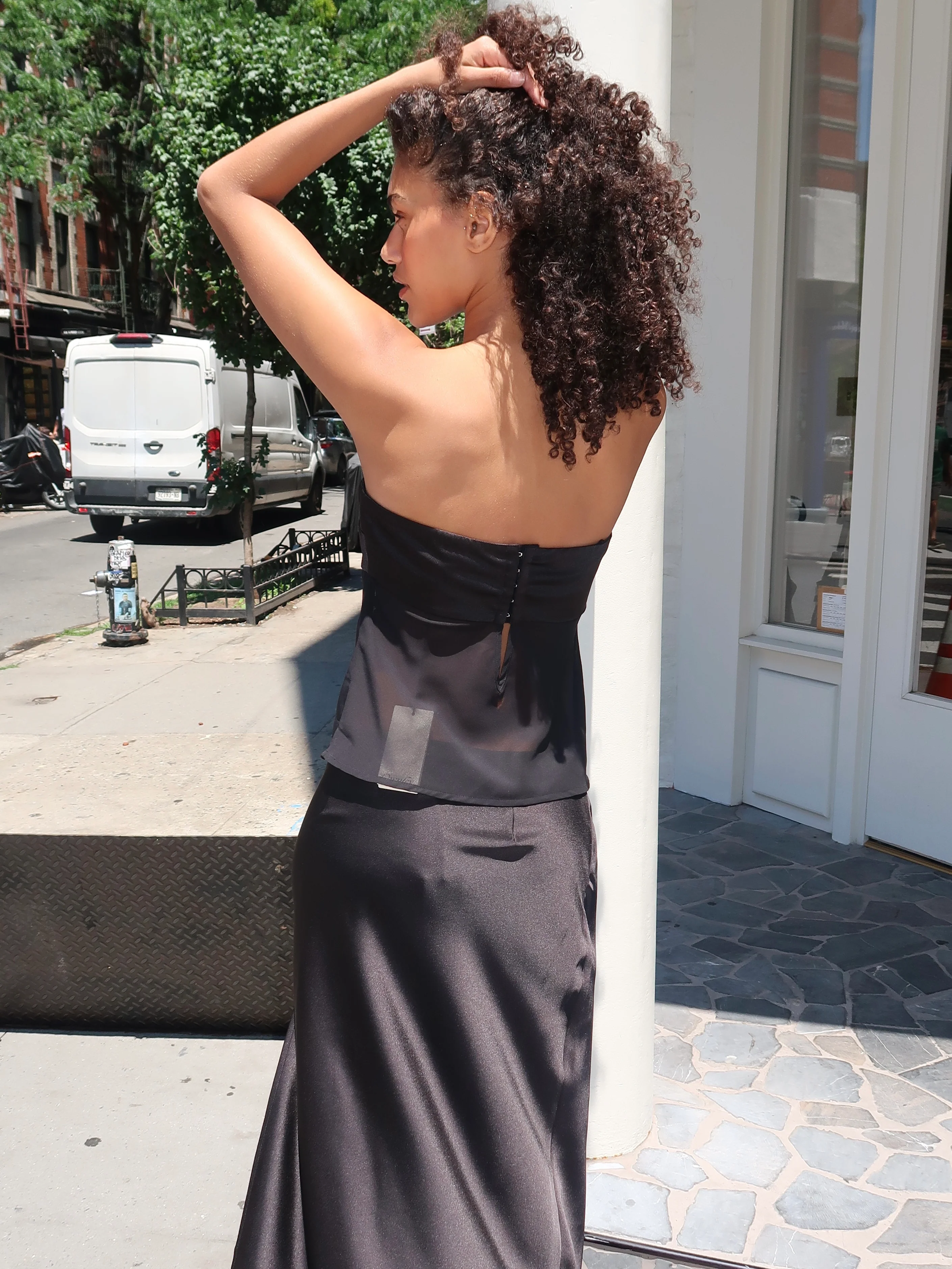 Patrice Strapless Top in Black - Image 3