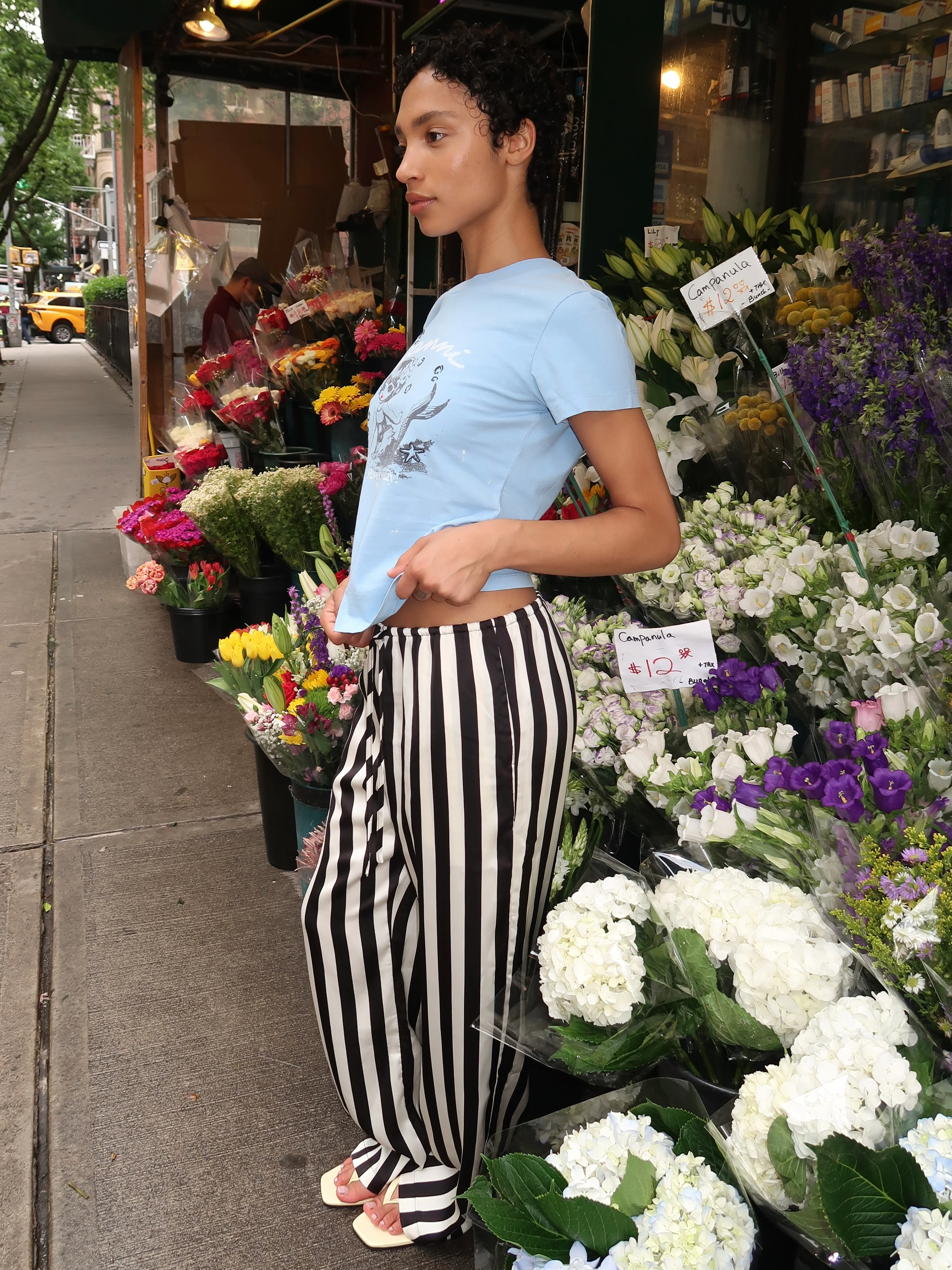 Perrys Silky Drawstring Pants in Stripe - Image 2