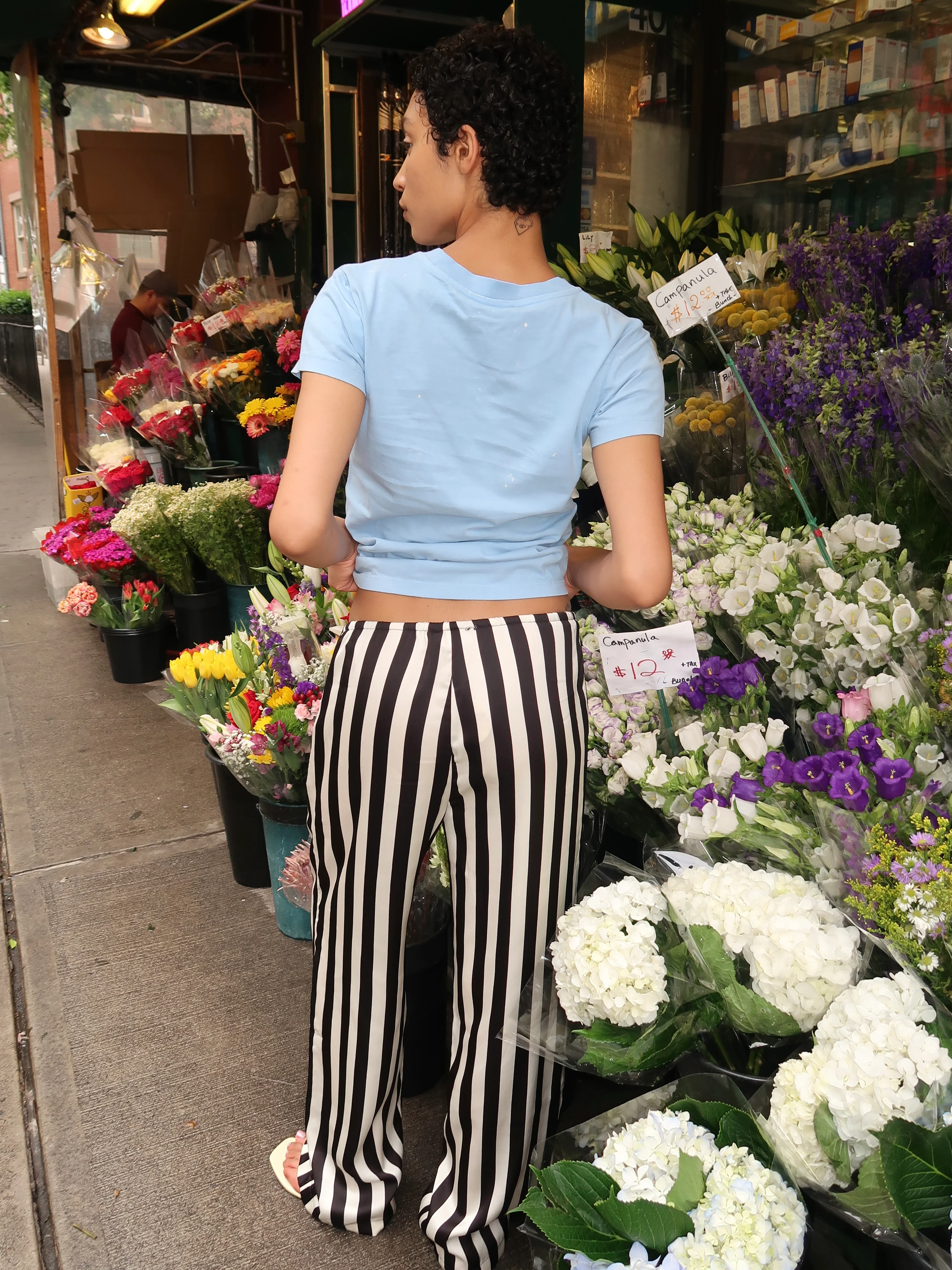 Perrys Silky Drawstring Pants in Stripe - Image 3