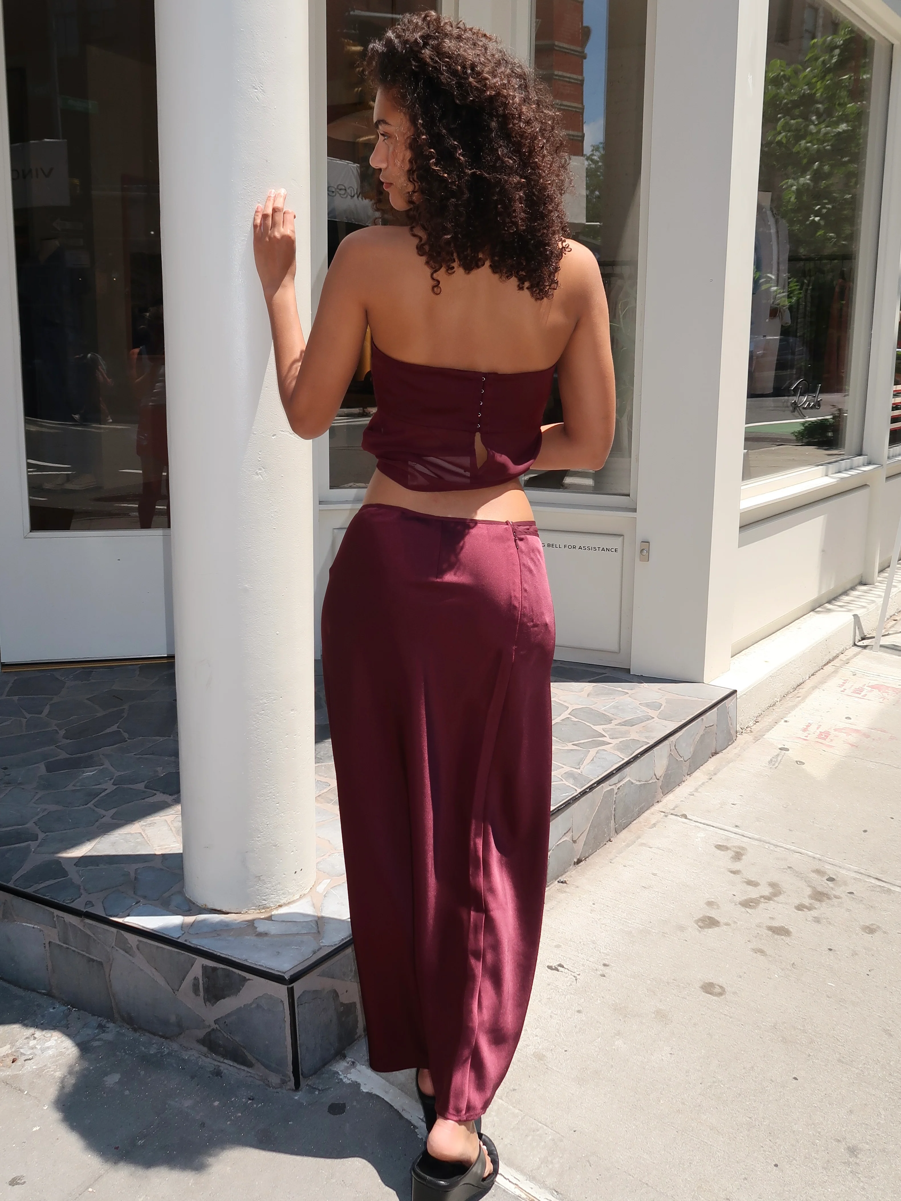 Ricky Midi Skirt in Plum - Image 3