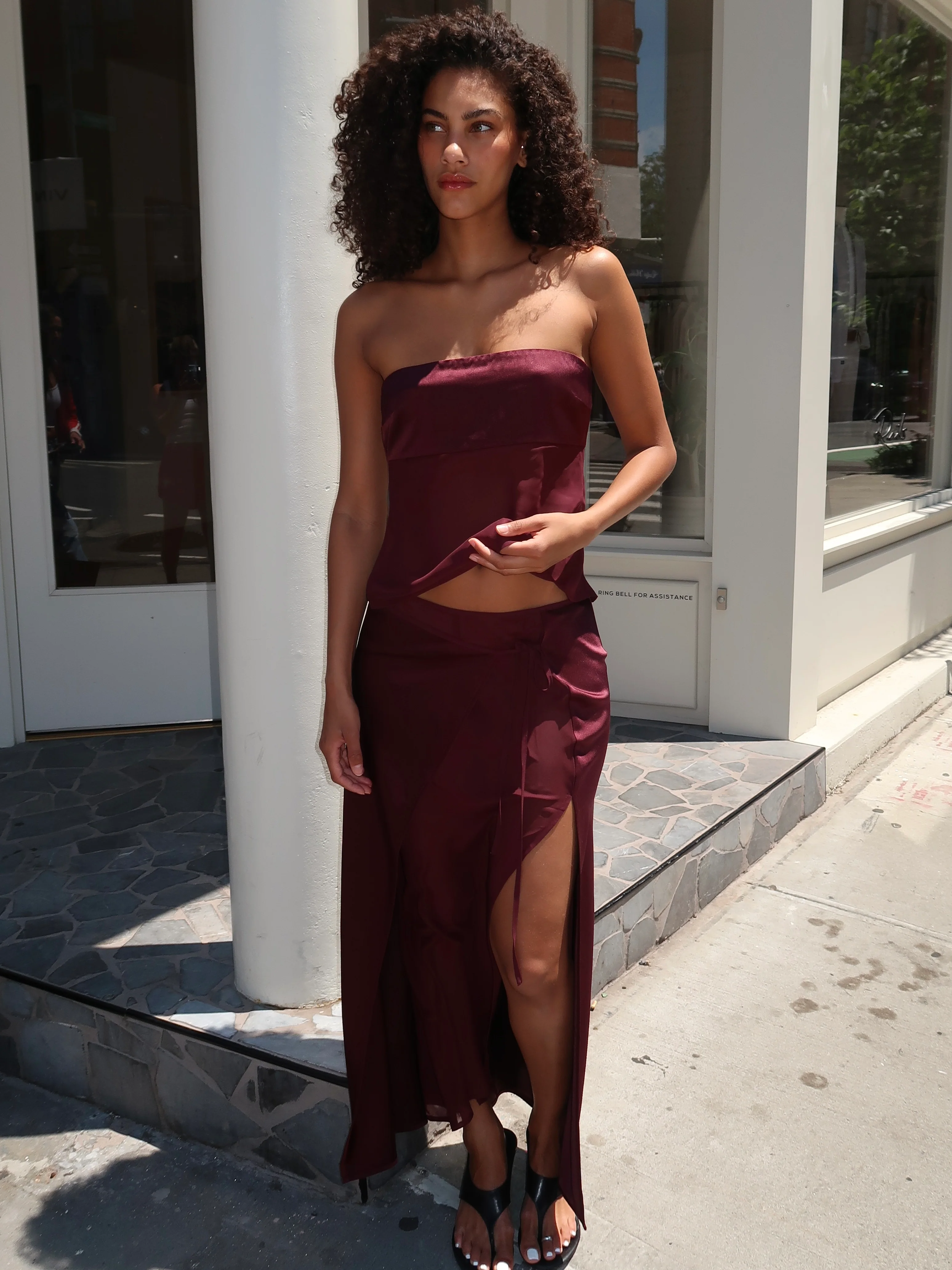 Ricky Midi Skirt in Plum - Image 4