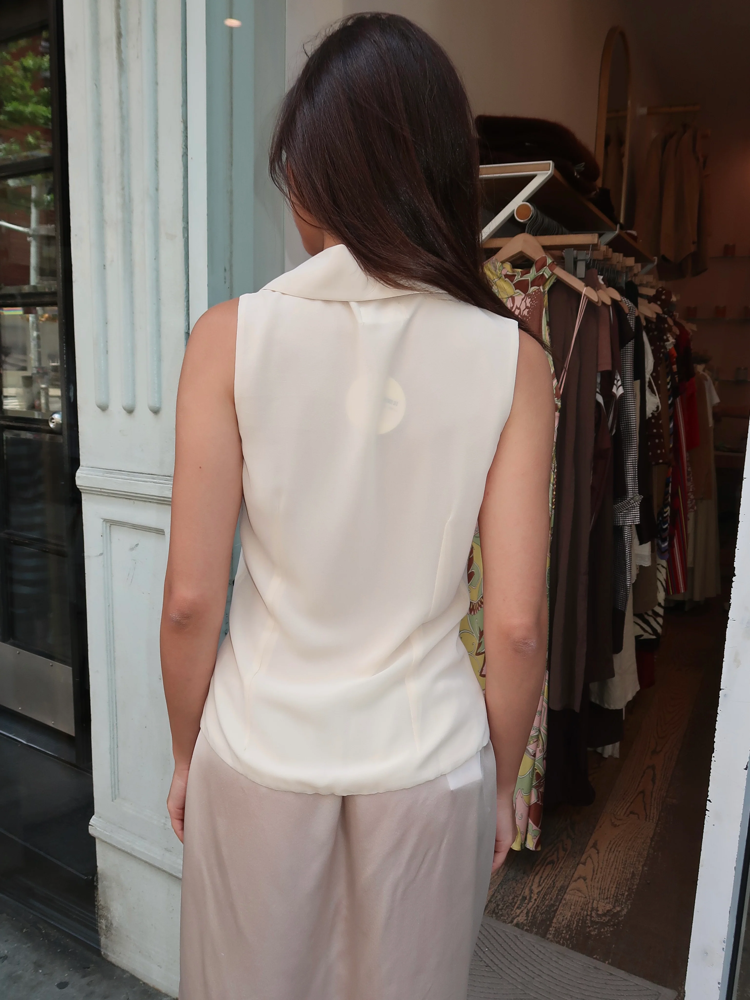 Rye Vest Top in Vanilla - Image 3