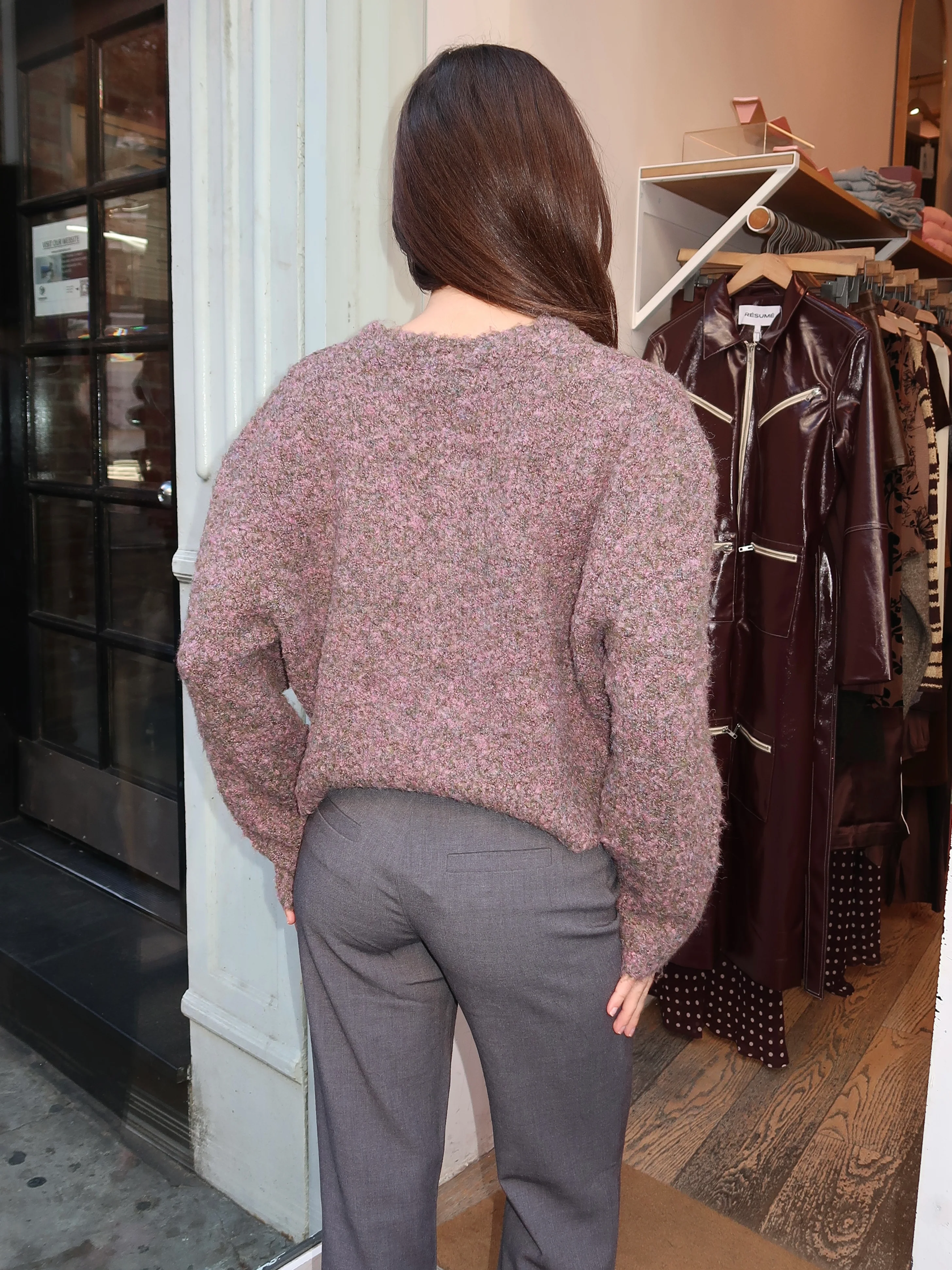 Sebille Cardigan in Lilac Olive - Image 3