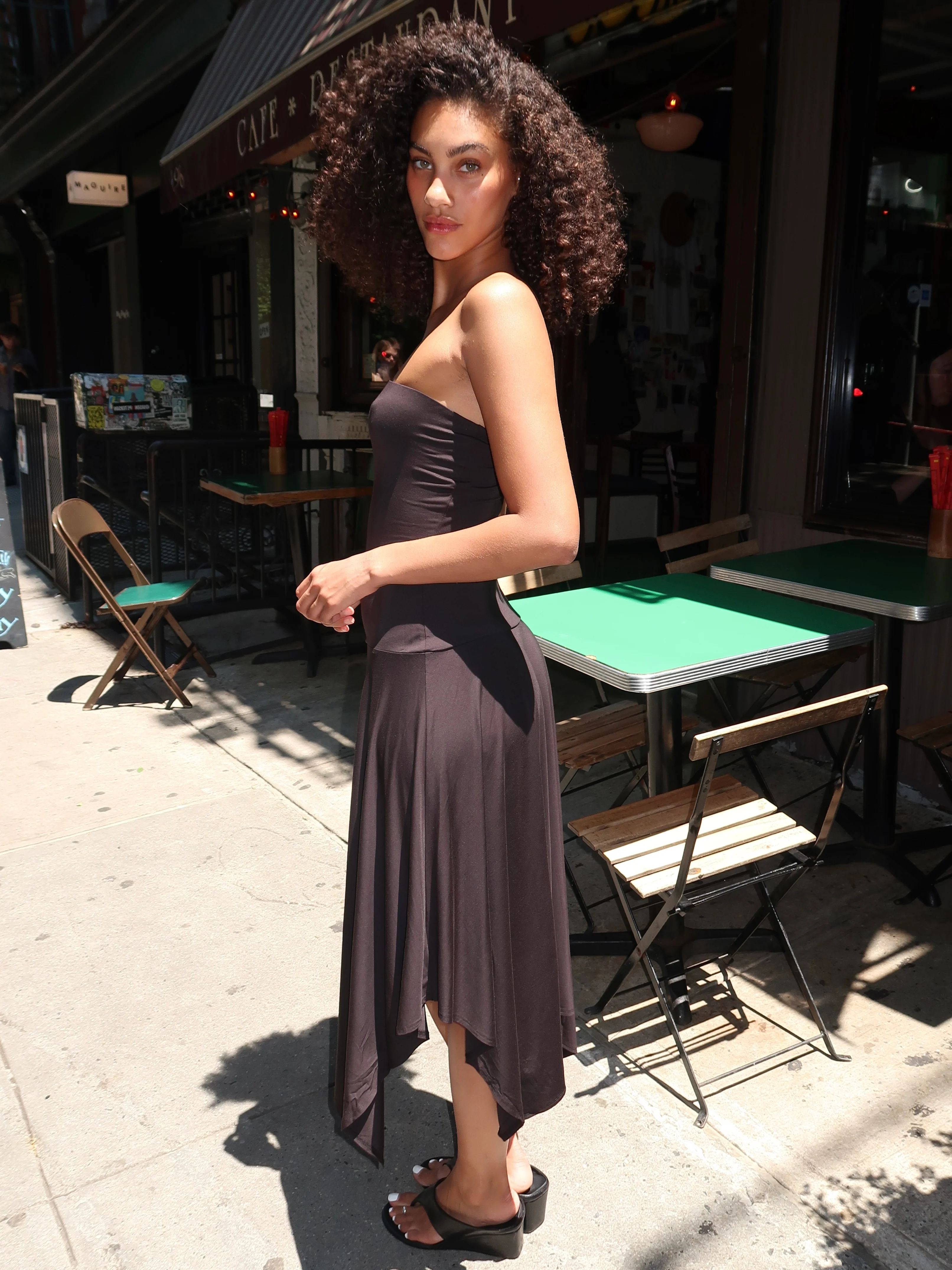 Sienna Strapless Dress in Black - Image 2