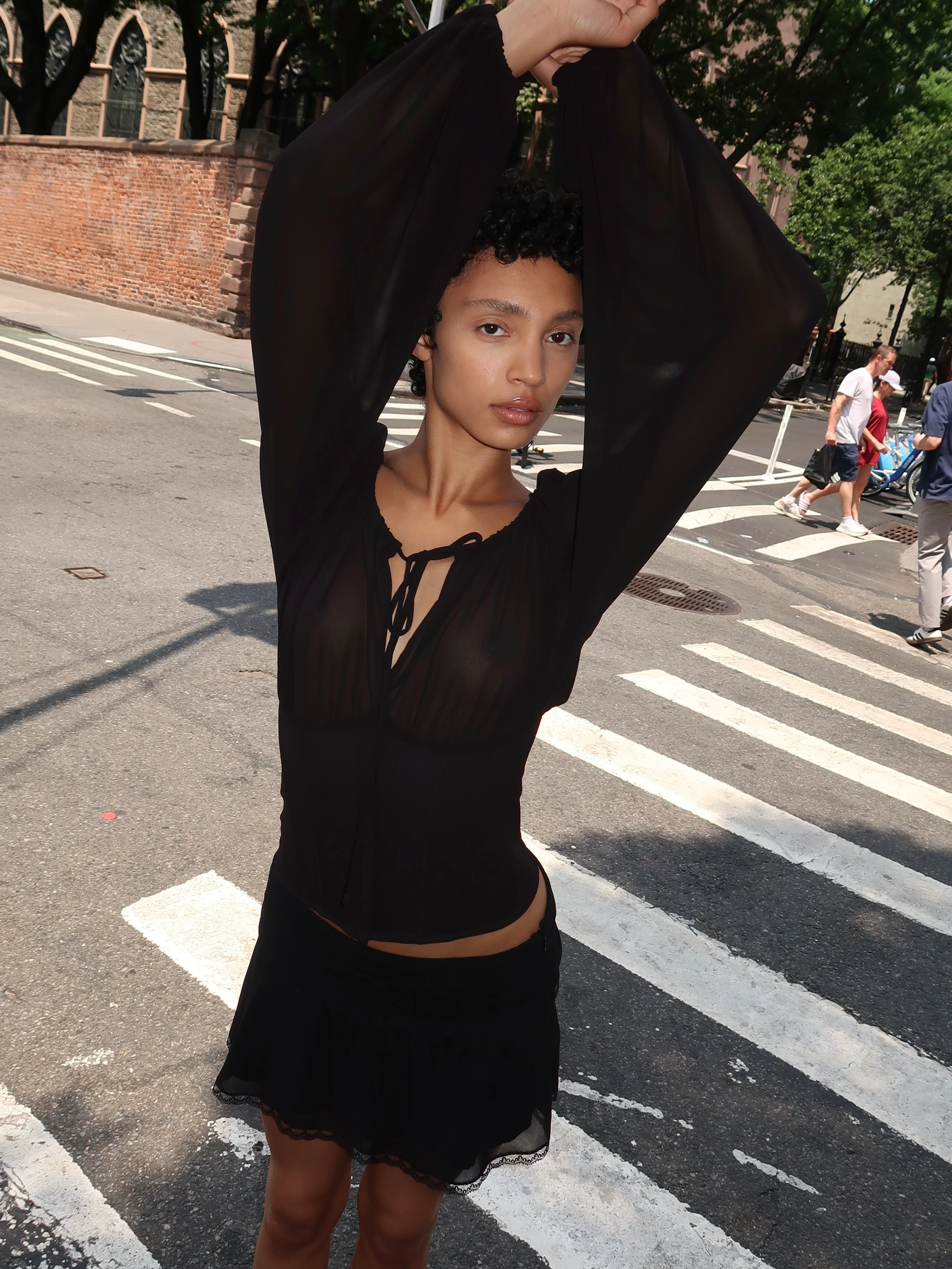 Solene Top in Black - Image 2
