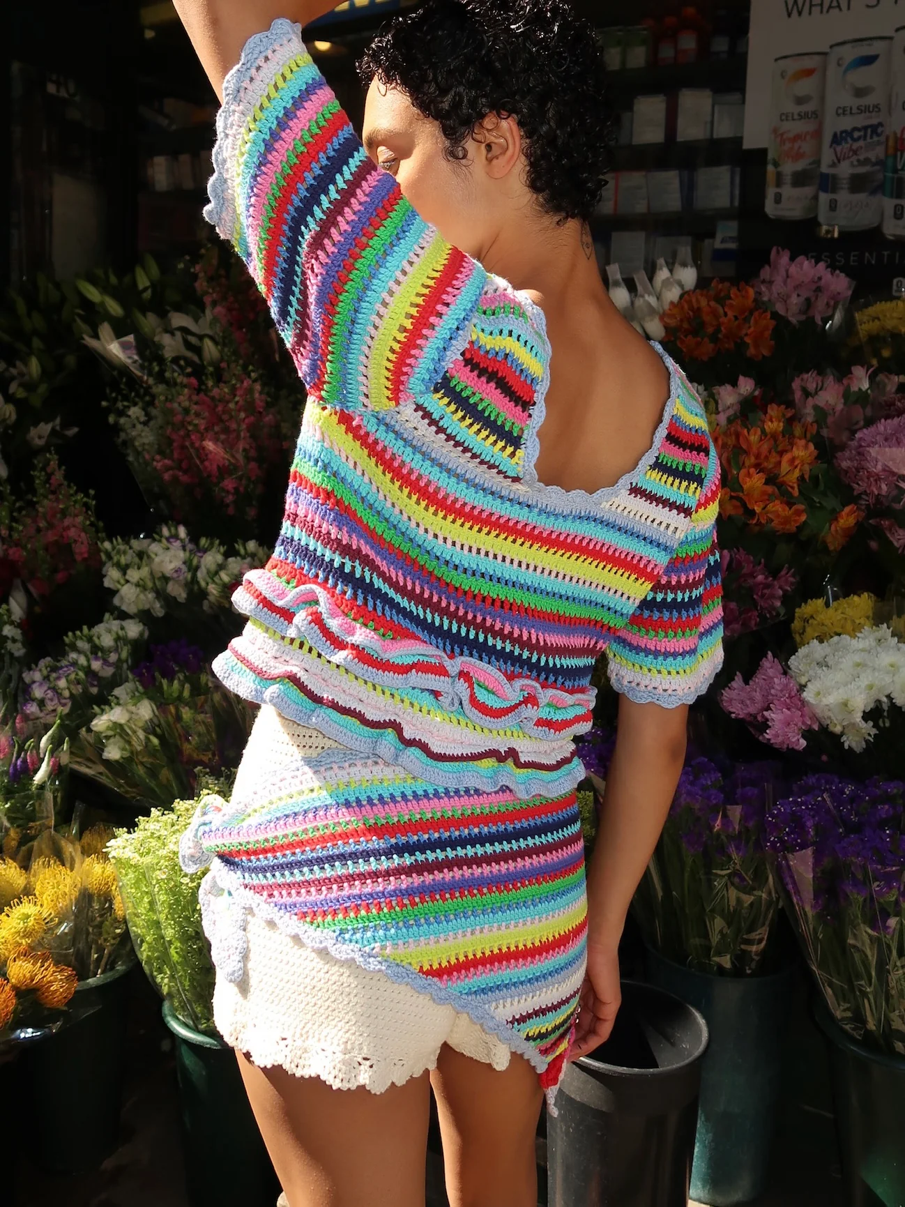 Triangular Scarf in Multicolour - Image 3