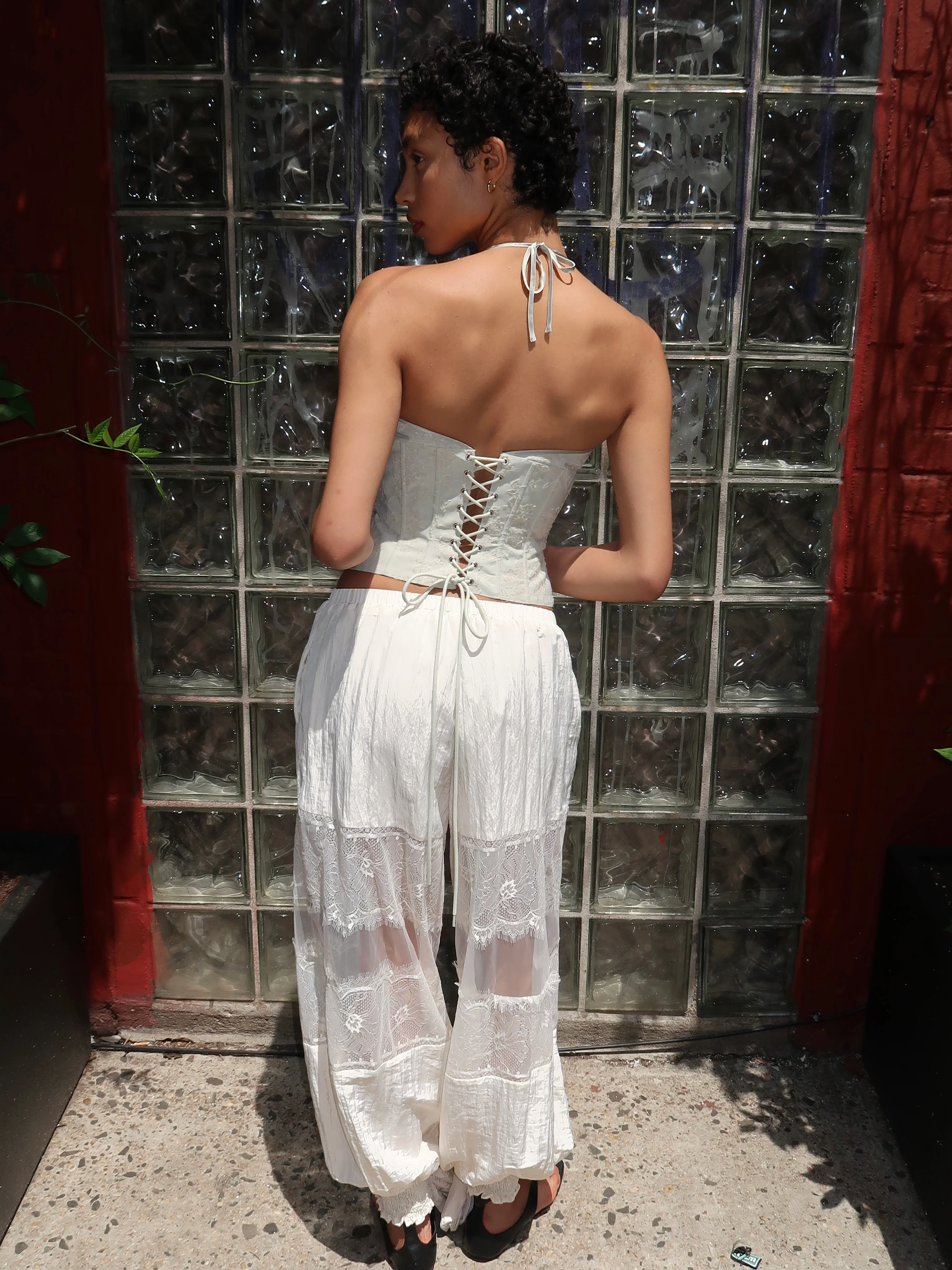 Waverly Balloon Pants in Lace Cream - Image 3