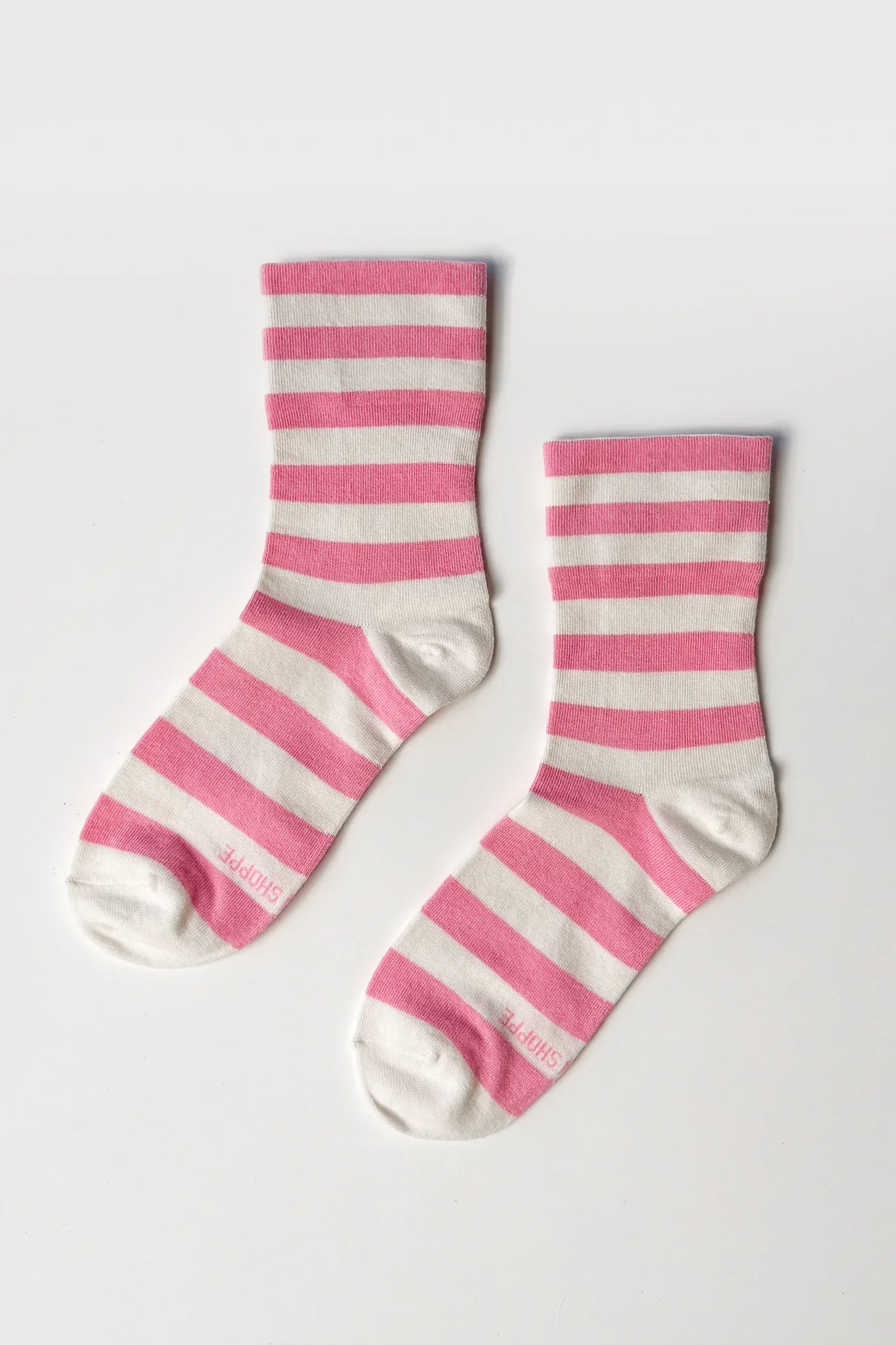 Wide Wally Socks in Rose Stripe
